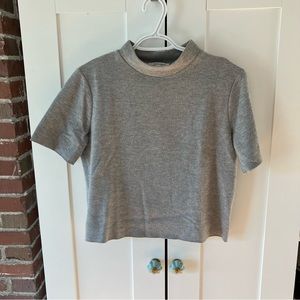 Cropped turtleneck tee